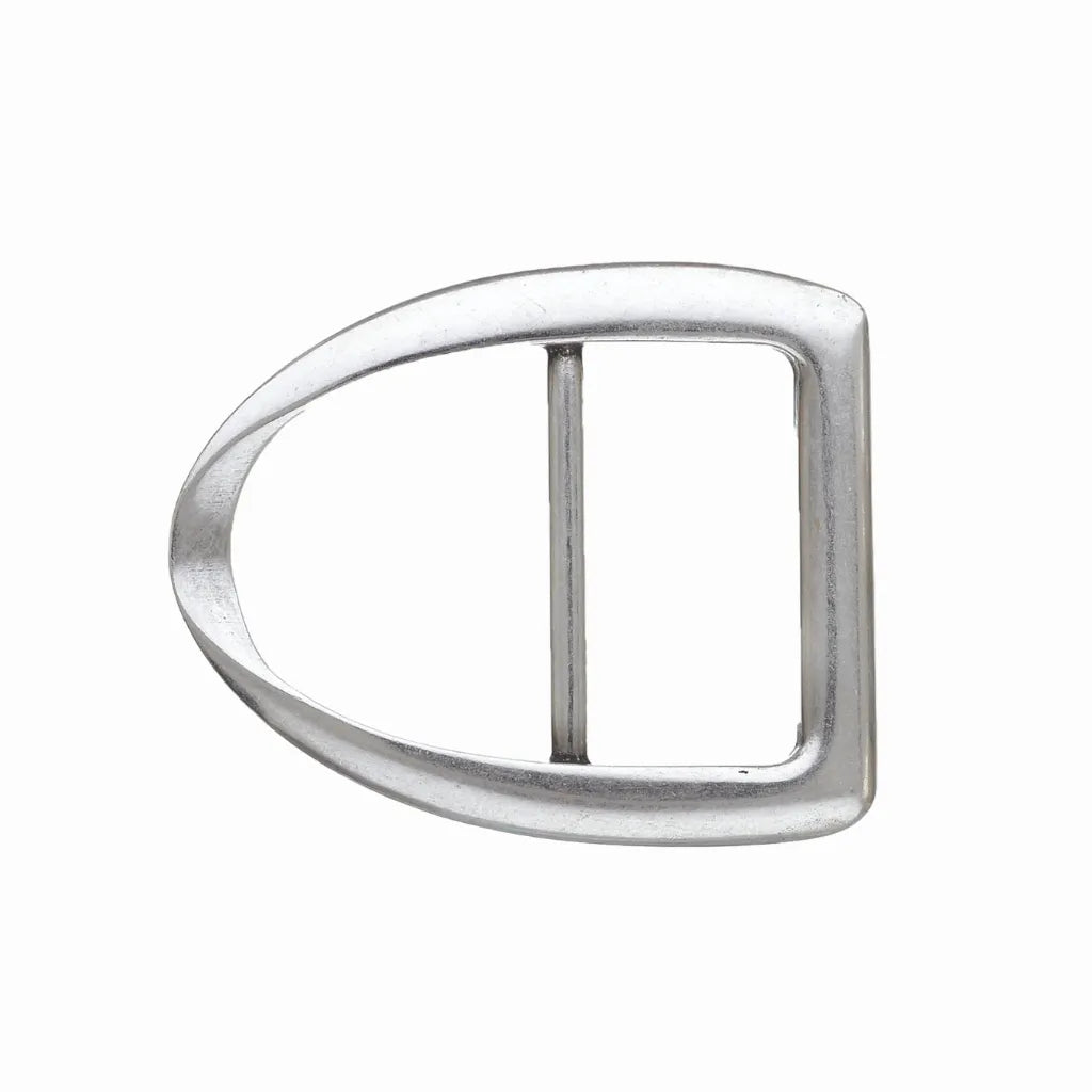 Teardrop Frame 50mm Belt Buckle – English Silver Finish, Zamak