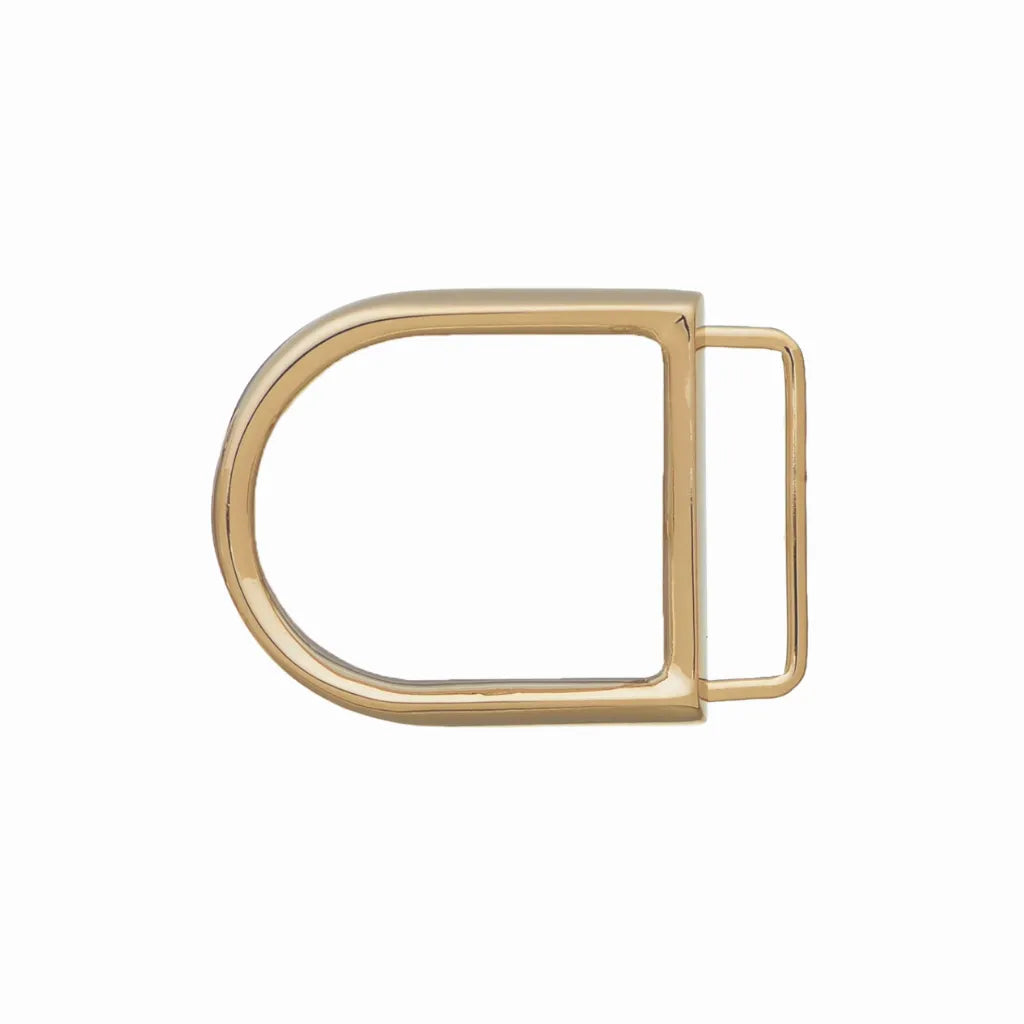 Rounded D Frame 40mm Belt Buckle – Light Gold Palladium Nickelfree HQ, Zamak