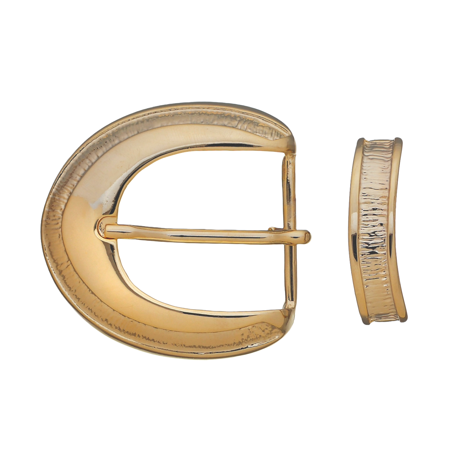 Engraved D-Frame + Loop 40mm Belt Buckle – Light Gold Palladium Nickelfree HQ,