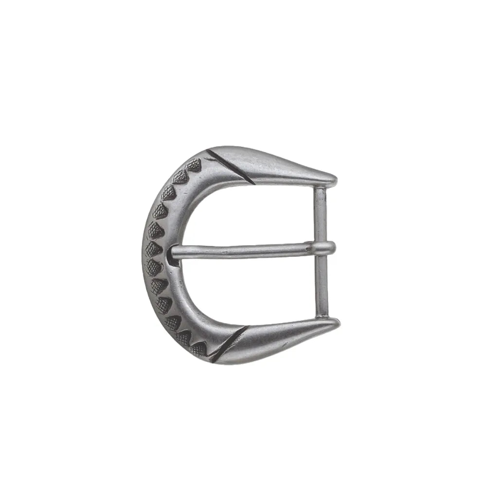Decorative 40mm belt buckle in English Silver.