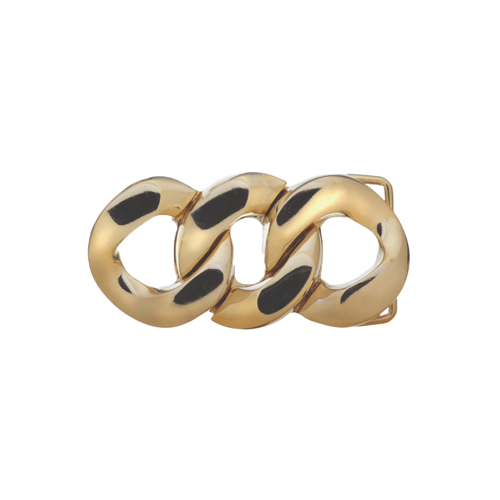Chain Link 30mm belt buckle in Light Gold.