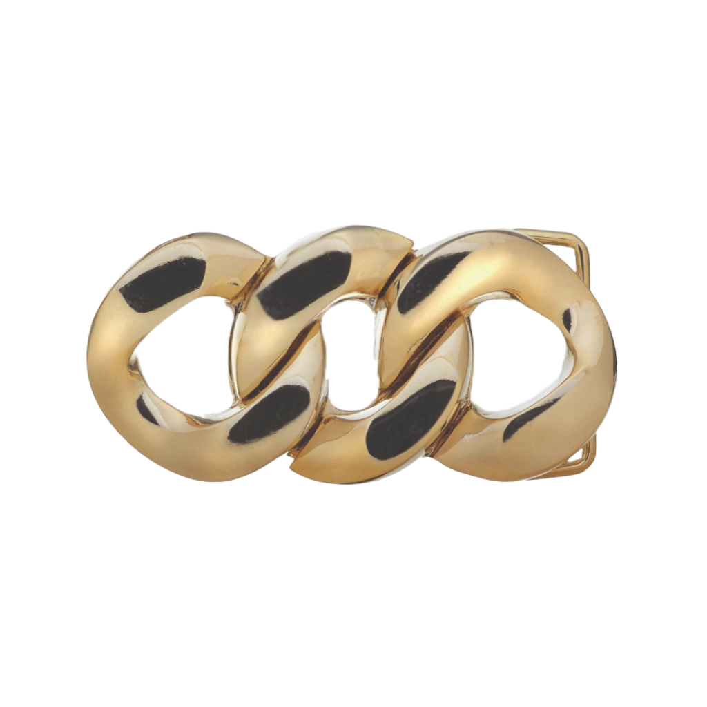 Chain Link 35mm belt buckle in Light Gold.