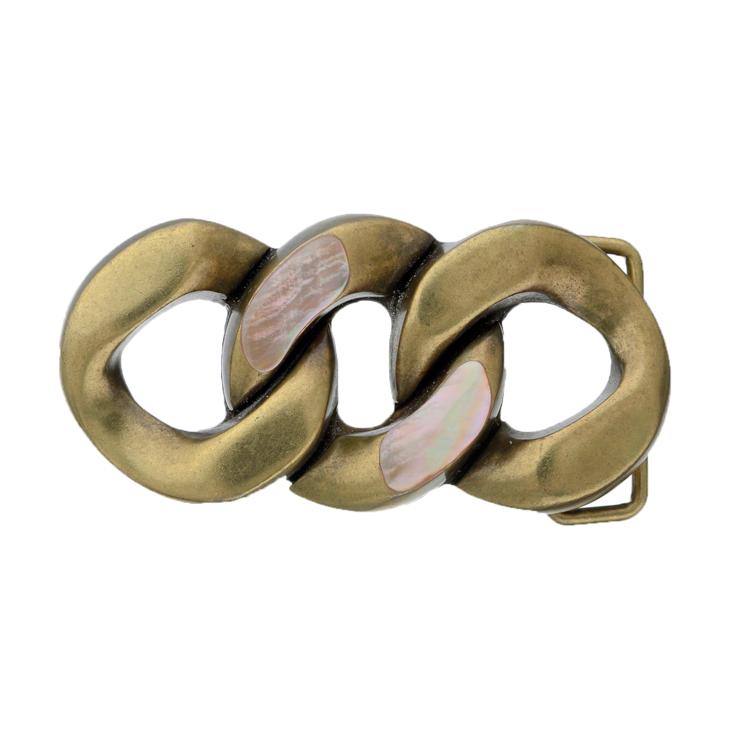 Chain Link 40mm belt buckle in Light Gold.