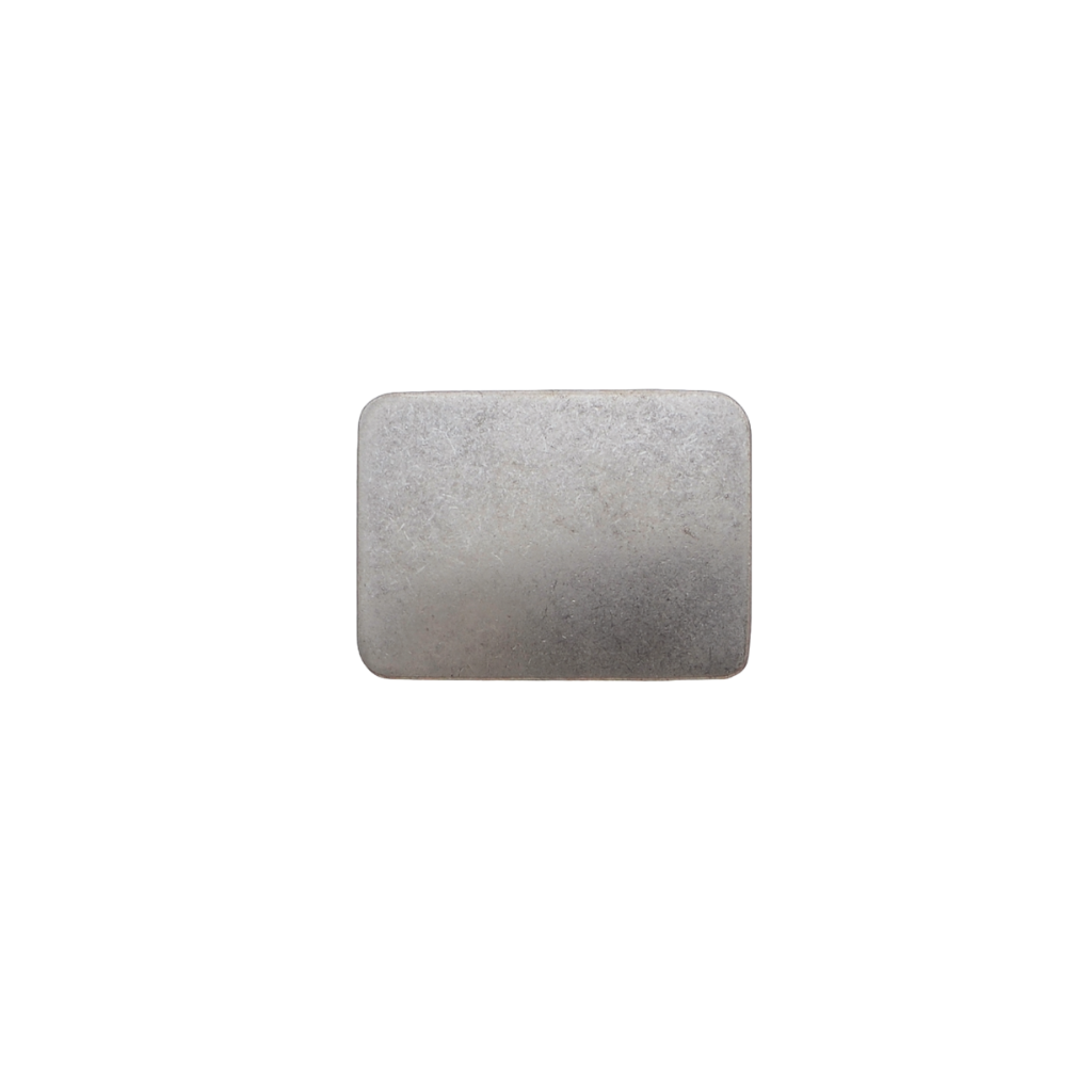 Rectangular 25mm Belt Buckle – English Silver Finish, Zamak