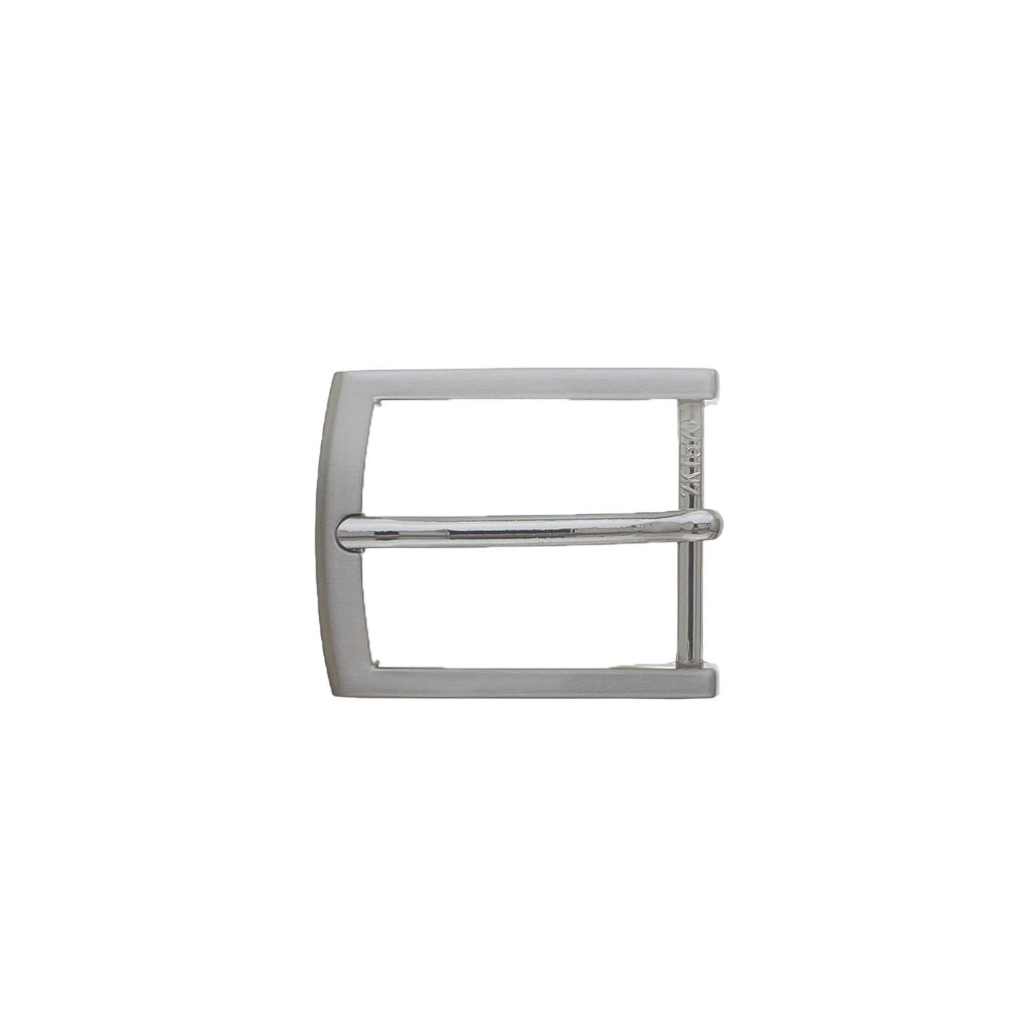 Modern Curve 30mm belt buckle in Brushed Palladium Nickelfree.