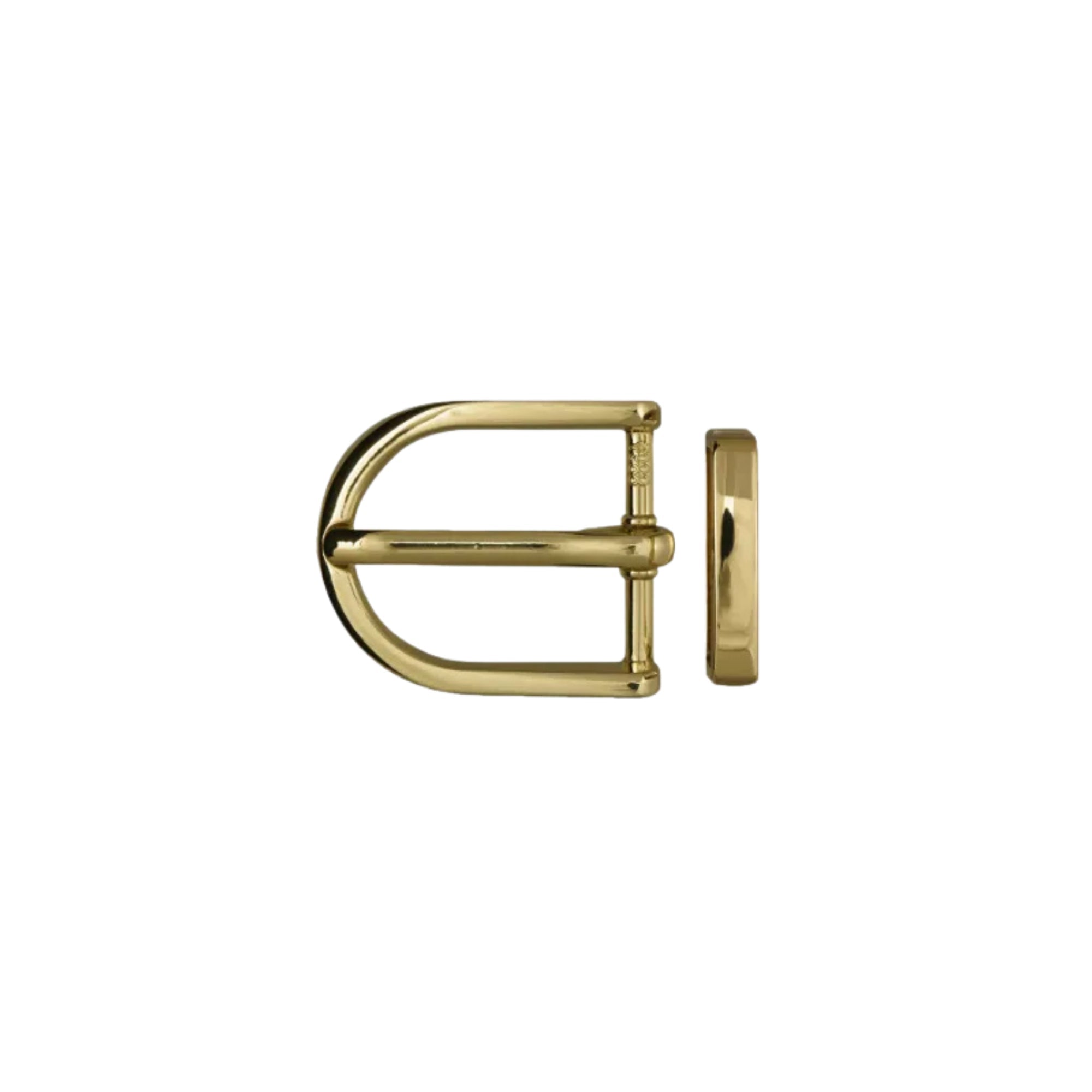 Rounded D-Frame + Loop 25mm Belt Buckle – Gold Palladium Nickelfree HQ,