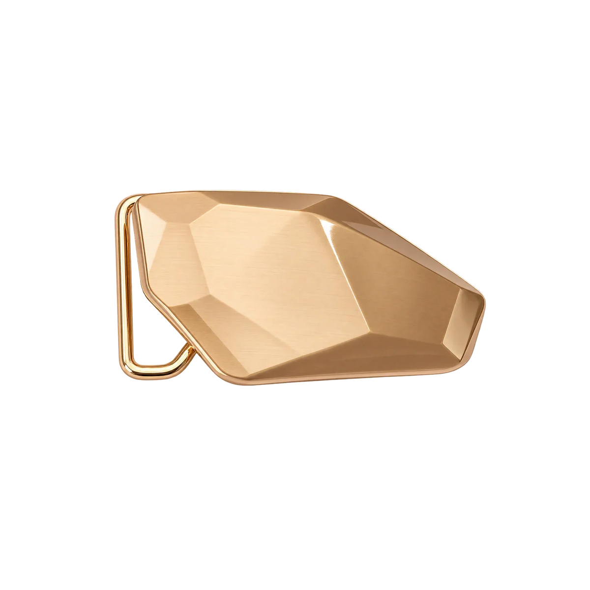 Geometric 40mm Belt Buckle – Satin Light Gold Tone