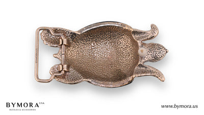 Luxury belt buckle turtle with amber mother of pearl Italian design 